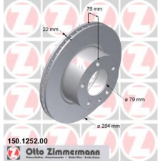 150.1252.00 ZIMMERMANN Тормозной диск