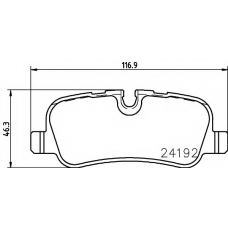 8DB 355 011-981 HELLA Комплект тормозных колодок, дисковый тормоз