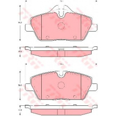 GDB1611 TRW Комплект тормозных колодок, дисковый тормоз