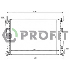 PR 2562A3 PROFIT Радиатор, охлаждение двигателя