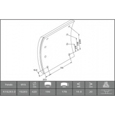 K19283.0-F3504 FERODO Комплект тормозных башмаков, барабанные тормоза