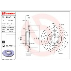 09.7196.1X BREMBO Тормозной диск