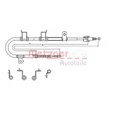 17.2576 METZGER Трос, стояночная тормозная система