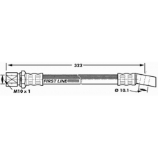 FBH7027 FIRST LINE Тормозной шланг