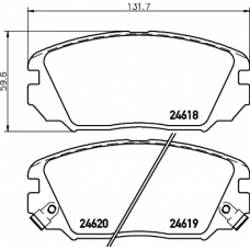 8DB 355 013-531 HELLA PAGID Комплект тормозных колодок, дисковый тормоз