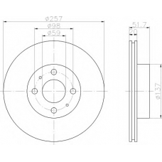 8DD 355 101-881 HELLA Тормозной диск