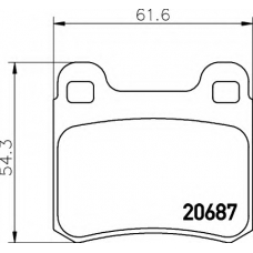 8DB 355 007-351 HELLA Комплект тормозных колодок, дисковый тормоз