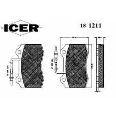 181211 ICER Комплект тормозных колодок, дисковый тормоз