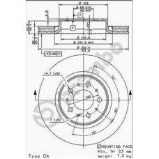 09.8642.10 BREMBO Тормозной диск