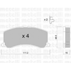 22-0248-0 METELLI Комплект тормозных колодок, дисковый тормоз