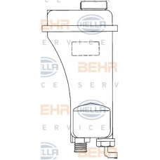 8MA 376 888-411 HELLA Компенсационный бак, охлаждающая жидкость