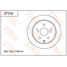 DF7239 TRW Тормозной диск