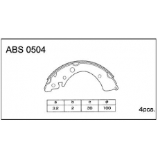 ABS0504 Allied Nippon Колодки барабанные