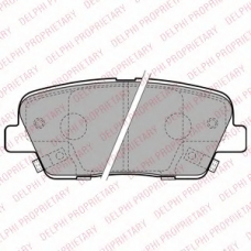 LP2202 DELPHI Комплект тормозных колодок, дисковый тормоз