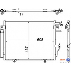 8FC 351 307-371 HELLA Конденсатор, кондиционер