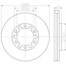 MDC1509 MINTEX Тормозной диск