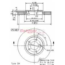 6602.10 METZGER Тормозной диск