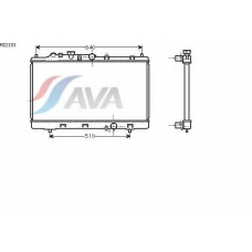 MZ2153 AVA Радиатор, охлаждение двигателя