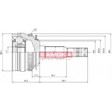 6746 KAMOKA Шарнирный комплект, приводной вал