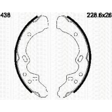 8100 50438 TRISCAN Комплект тормозных колодок