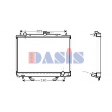 140016N AKS DASIS Радиатор, охлаждение двигателя
