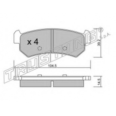 527.0 TRUSTING Комплект тормозных колодок, дисковый тормоз