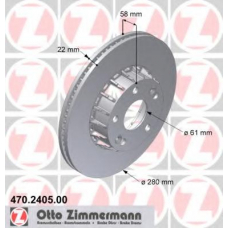 470.2405.00 ZIMMERMANN Тормозной диск