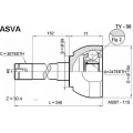 TY-30 ASVA Шарнирный комплект, приводной вал