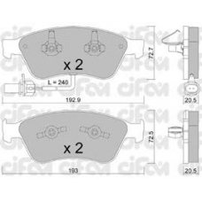 822-662-0 CIFAM Комплект тормозных колодок, дисковый тормоз