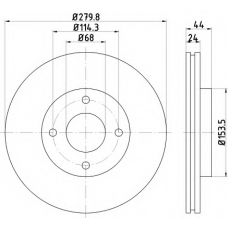 8DD 355 120-591 HELLA PAGID Тормозной диск