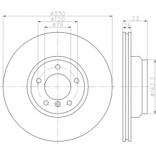 8DD 355 122-762 HELLA PAGID Тормозной диск