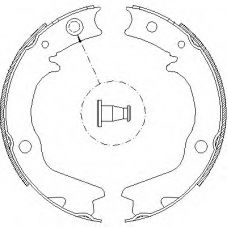 4702.00 REMSA Комплект тормозных колодок, стояночная тормозная с