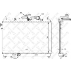 10-26543-SX STELLOX Радиатор, охлаждение двигателя