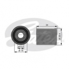 T42139 GATES Паразитный / ведущий ролик, зубчатый ремень