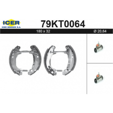 79KT0064 ICER Комплект тормозных колодок