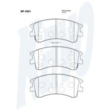 BP-4551 KAVO PARTS Комплект тормозных колодок, дисковый тормоз