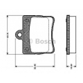 0 986 TB2 309 BOSCH Комплект тормозных колодок, дисковый тормоз