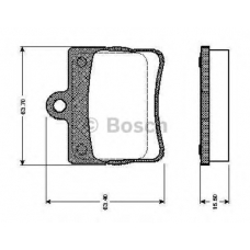 0 986 TB2 309 BOSCH Комплект тормозных колодок, дисковый тормоз