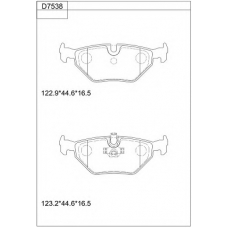 KD7538 ASIMCO Комплект тормозных колодок, дисковый тормоз