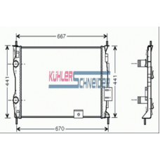 1601081 KUHLER SCHNEIDER Радиатор, охлаждение двигател