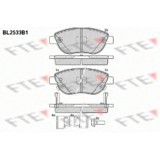 BL2533B1 FTE Комплект тормозных колодок, дисковый тормоз