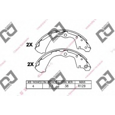 BS1142 DJ PARTS Комплект тормозных колодок