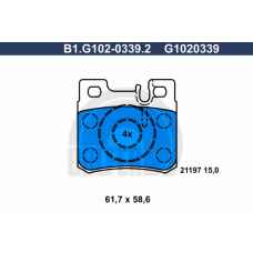 B1.G102-0339.2 GALFER Комплект тормозных колодок, дисковый тормоз