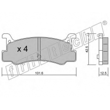 398.0 fri.tech. Комплект тормозных колодок, дисковый тормоз