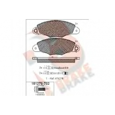 RB1278-702 R BRAKE Комплект тормозных колодок, дисковый тормоз