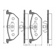 0 986 TB2 040 BOSCH Комплект тормозных колодок, дисковый тормоз