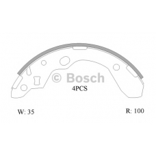 0 986 AB0 162 BOSCH Комплект тормозных колодок