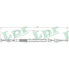 C0156B LPR Трос, стояночная тормозная система