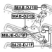 MAB-DJ1B FEBEST Подвеска, рычаг независимой подвески колеса