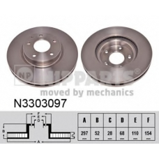 N3303097 NIPPARTS Тормозной диск